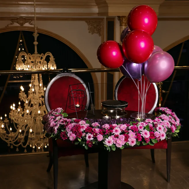 میزآرایی ولنتاین در ارکیده شعبه سعادت‌آباد