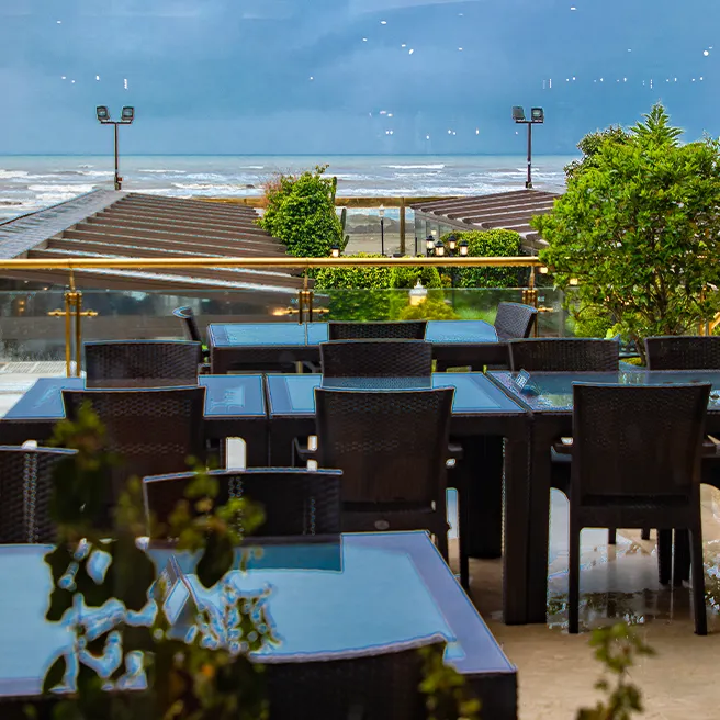 فضای باز رستورانکافه ارکیده شعبه متل قو