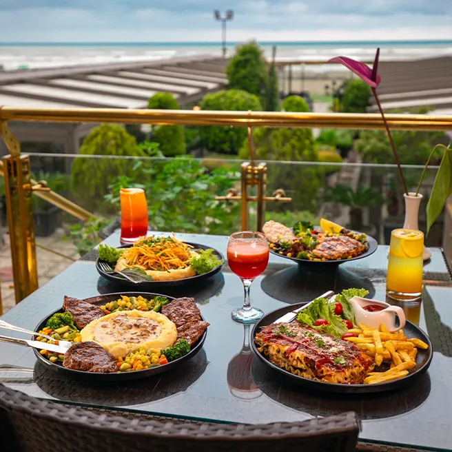 غذای فرنگی در رستورانکافه ارکیده شعبه متل قو