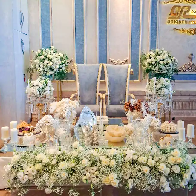 چیدمان عقد در رستورانکافه ارکیده شعبه اقدسیه