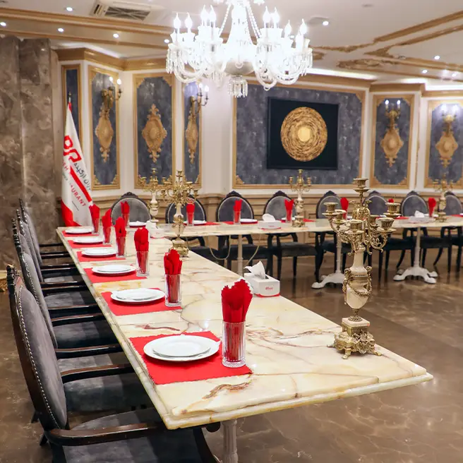 چیدمان مراسم سازمانی در سالن اختصاصی رستورانکافه ارکیده شعبه سعادت آباد