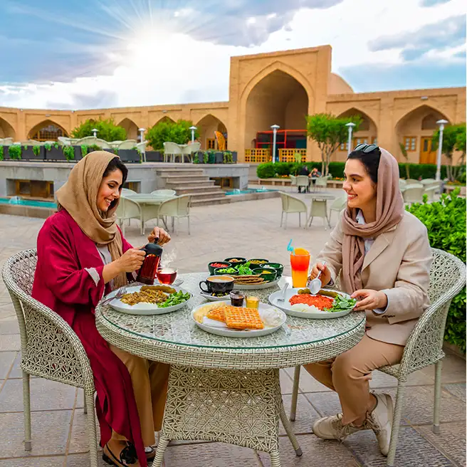 منوی صبحانه در رستورانکافه ارکیده شعبه کاروانسرای مادرشاه اصفهان