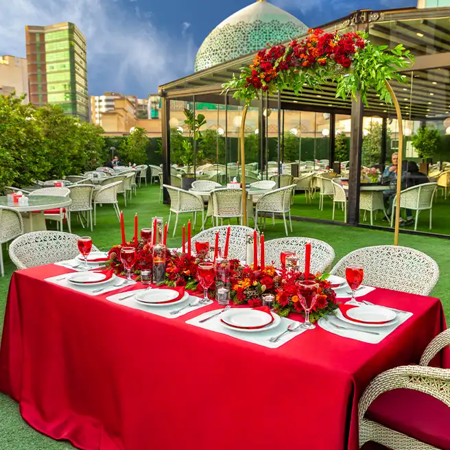 چیدمان میز یلدایی در روفگاردن ارکیده شعبه آرژانتین