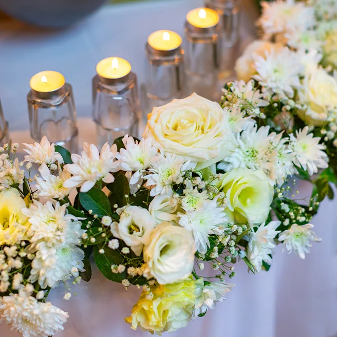 گل‌آرایی برای مراسم عاشقانه در ارکیده