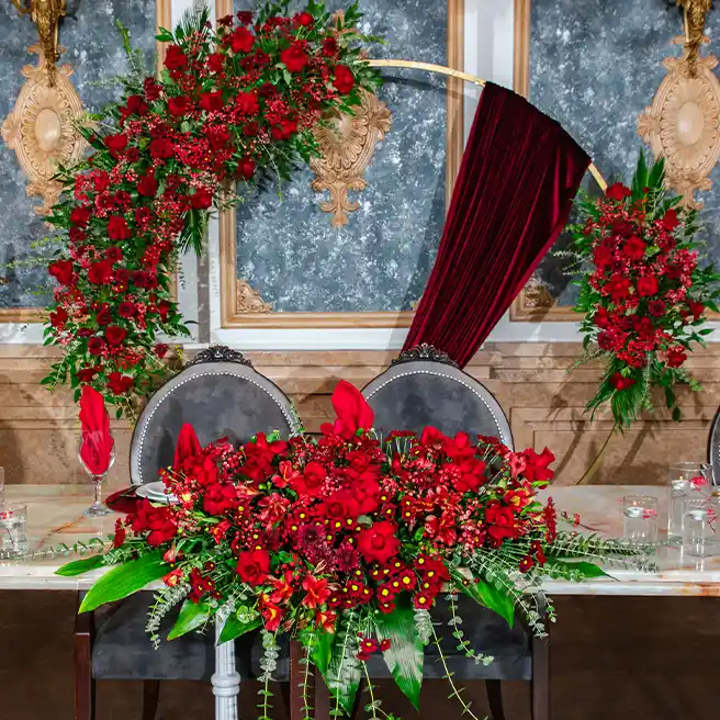 تم عاشقانه مجلسی در سالن اختصاصی ارکیده شعبه سعادت‌آباد